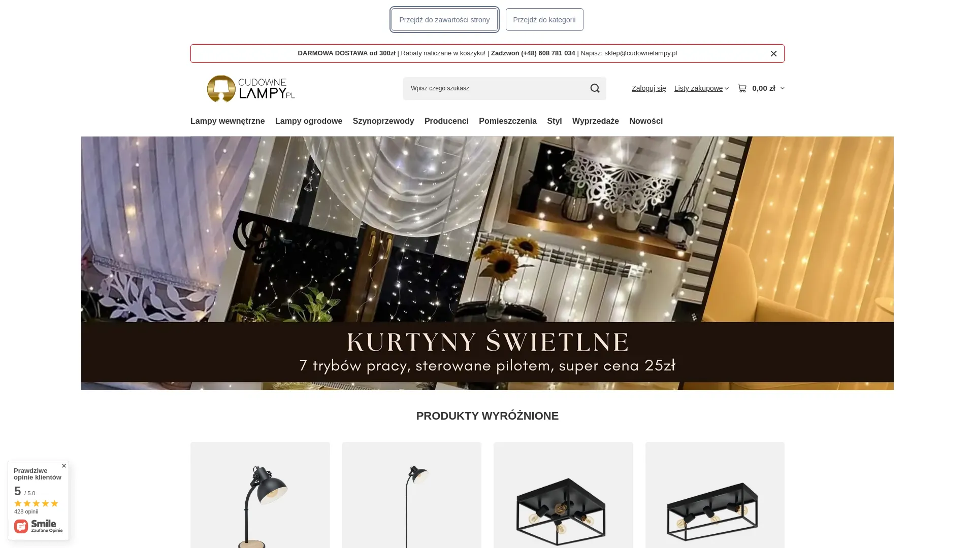 Strona www.cudownelampy.pl