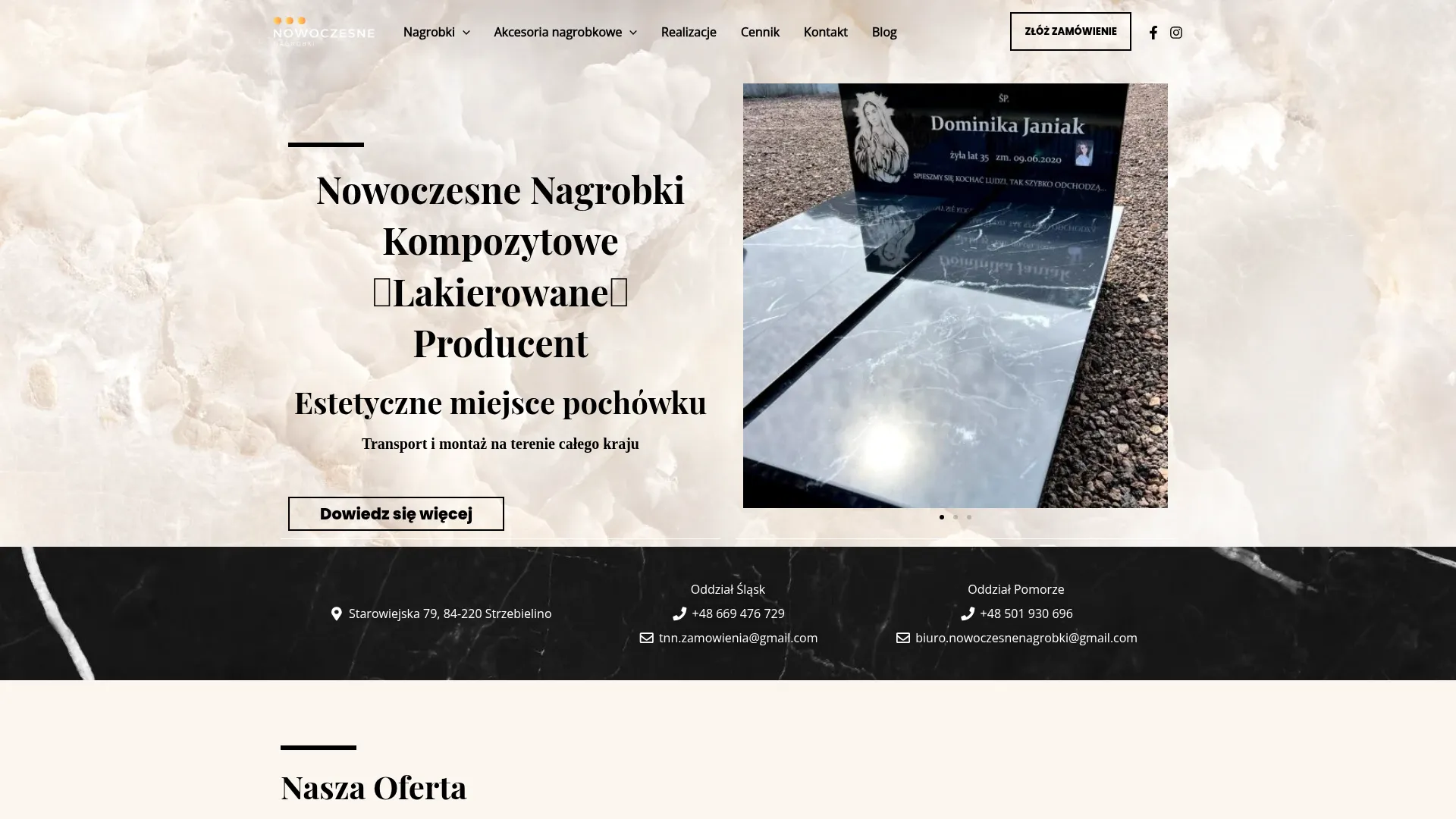 Strona nowoczesnenagrobki.eu